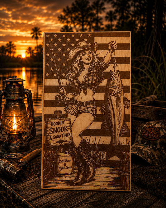 Florida girl life snook wood sign