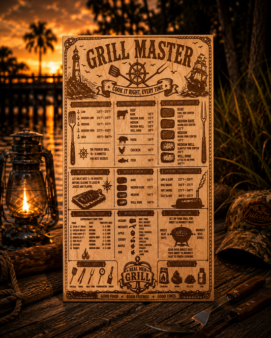 Grill master wood sign